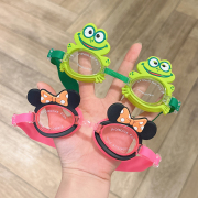 儿童泳镜男童女童卡通游泳眼镜防水防雾高清小框护目镜专业套装备