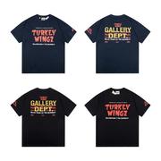 跨境外贸Gallery Dept TURKEY烫金字母印花男女宽松休闲短袖T恤