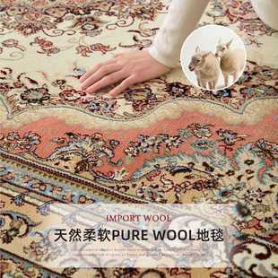 高档进口羊毛波斯地毯客厅欧式法式房间，美式中式卧室床边毯茶几毯
