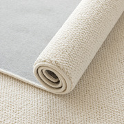 高级感奶油风地毯卧室白色客厅满铺免打理仿羊毛仿麻榻榻米地垫