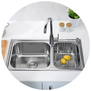 65x38 76x70x40 不锈钢洗菜盆小户型水槽双槽套餐加厚厨房洗