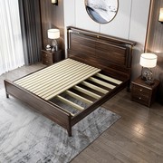 乌金木新中式实木床1.8米大床1.5米双人床现代简约主卧室储物