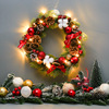 圣诞圣诞球装饰花环，门挂创意圣诞场景，布置电镀球藤圈墙面装饰