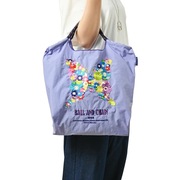 小众ball chain环保袋刺绣尼龙购物袋蝴蝶花朵手提单肩包刺绣