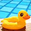 小黄鸭儿童游泳圈小孩网红泳池浮圈宝宝卡通中大童腋下圈 2-5-8岁