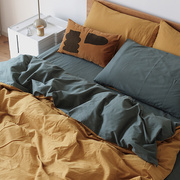 莫语 ins纯棉磨毛四件套AB面床上用品套件床笠被套1.5米 1.8米床