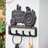 欧美乡村复古创意个性铸铁工艺品铁艺挂钩墙挂壁饰拖拉机装饰挂钩