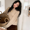 法式高级感针织衫，女冬季流行韩系外穿内搭时尚洋气镂空钩花毛衣