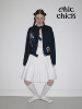 chicchick时髦小鸡vol18蝴蝶结标本，装饰藏蓝羊毛，拉链毛衣开衫外套