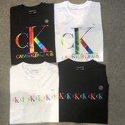 23夏季Calvin Klein Jeans/CK男圆领logo休闲潮流彩色短袖T恤