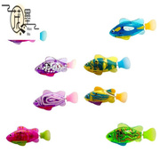 茂墨可以在水里玩游的玩具儿童洗澡电动游泳电子鱼遇水发光宝宝沐