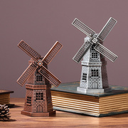 创意家居金属工艺品 客厅装饰欧式摆件 荷兰风车模型桌面摆设