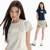TGWALL「美好小方块」贴布绣修身短款正肩短袖韩系显瘦T恤上衣女