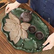 定制毅珊干泡台茶盘禅意创意，日式紫砂储水式小型茶台办公功夫茶
