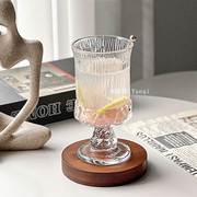 北欧风轻奢设计欧式宫廷果汁杯创意牛奶杯果汁杯冷饮杯咖啡杯玻璃
