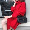 大红色毛衣女加厚网红同款套头2022韩版粗毛线宽松学生外套潮