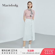marisfrolg玛丝菲尔山羊绒冬季女装，粉色毛针织衫上衣