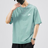 Nike耐克短袖薄荷绿2024男篮球训练健身纯棉纯色经典运动T恤