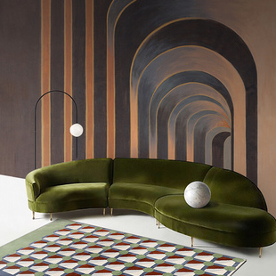 艺速现代欧式抽象艺术，壁纸客厅沙发卧室床头壁画，装饰3d立体廊下