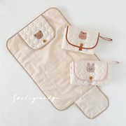 韩国婴儿可携式防尿m垫巾 尿布更换垫 宝宝出行多功能尿垫包可摺