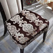 定制餐椅垫欧式餐椅绒布坐垫实木坐垫硬板绣花餐椅垫屁股垫防滑垫