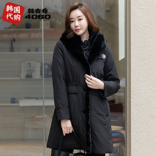 韩国冬季中老年女装棉衣外套加肥加大妈妈装厚款加绒宽松OUZ5074