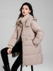 冬季绵祆袂子女士棉服中长款保暖外套可拆卸帽百搭气质减龄棉衣