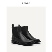 pedro牛皮切尔西靴女靴，简约松紧带粗跟短靴舒适行走pw1-16680005