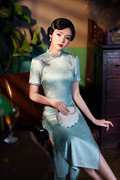 老上海旗袍2021年夏季传统民国年轻款少女气质改良连衣裙长款