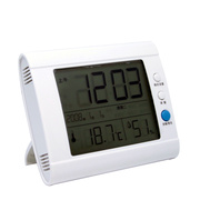 电子大屏家用温度计，湿度计室内温湿度计带时钟闹钟日历