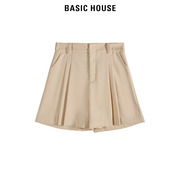 Basic House/百家好夏季百搭宽松休闲短裤女夏季女装裤子