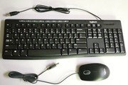 罗技MK200 有线USB鼠标罗技M-U0026有线USB鼠标 K200有线键盘