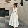 小个子白色无袖连衣裙女春夏法式高级感韩系背心高腰气质裙子