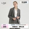 line韩国女装春季手工，粗花呢女羊毛西装夹克外套nwjklj4400