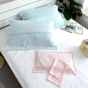 竹纤维冰丝枕巾一对装夏季婴儿童枕头盖巾夏凉吸汗透气成人枕头巾