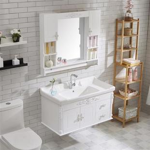 pvc卫浴欧式浴室柜组合卫生间，洗手盆洗脸池洗漱台盆，吊柜镜柜欧式