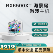 i3i5海景房电竞游戏电脑台式主机diy整机，组装吃鸡lolrx6500xt