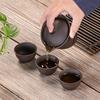 紫砂盖碗茶杯防烫三才盖碗单个泡茶碗大号陶瓷功夫茶具茶碗带盖