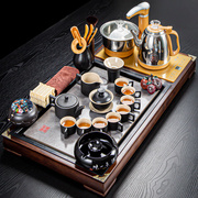 全自动功夫茶具套装家用喝茶实木，茶盘一体茶海四合一简约现代茶道