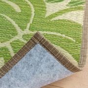 定制出口日式夏季客厅蔺草地毯，卧室瑜伽爬行垫折叠地垫叶子图案自