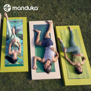 Manduka eKO5mm加厚防滑天然橡胶瑜伽垫青蛙垫大理纹垫男士健身垫