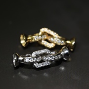 国产精工DIY扣头s925纯银饰品配件对开扣珍珠项链手链小号配5-8mm