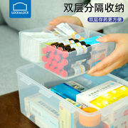 乐扣大号药箱家庭装大容量医药箱家用药品收纳箱多层特大分类药盒
