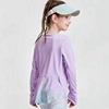 儿童速干体能训练上衣长袖，瑜伽服套装运动衣女童，网球t恤衫跑步裤