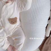 婴儿长袖连体衣冬季打底衣新生儿，衣服春秋和尚，服初生宝宝纯棉哈衣