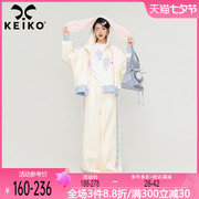 KEIKO 时髦两件套装秋季多巴胺穿搭兔耳朵卫衣外套+运动休闲裤子