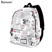 bansusu.欧美双肩包女夏旅行包，大容量背包学生，书包中性防泼水男女