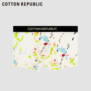 Cotton Republic/棉花共和国2022春夏男士莫代尔白色印花情侣款