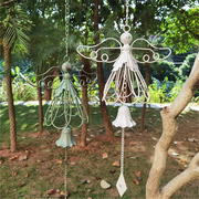 铁艺做旧复古天使风铃铃铛挂饰创意装饰花园户外庭院美式乡村