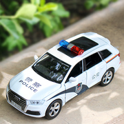 1/32奥迪Q7合金汽车模型回力声光玩具越野车六开仿真金属车男孩车